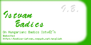 istvan badics business card